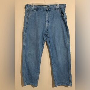 Levi's Carpenter Jeans 38x30 Mens Blue Washout Distressed